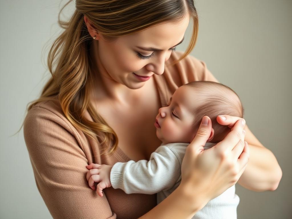 Mãe e bebé a comunicar